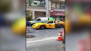 Midtown road rage caught on camera, cab driver arrested