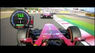 F1 2013 Suzuka - Alonso passes Massa