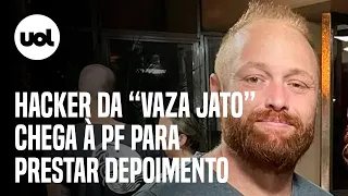 Hacker Walter Delgatti chega à Polícia Federal para prestar depoimento; veja vídeo