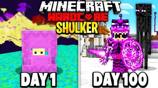 I Survived 100 Days as a SHULKER on Hardcore Minecraft.. Here's What Happened