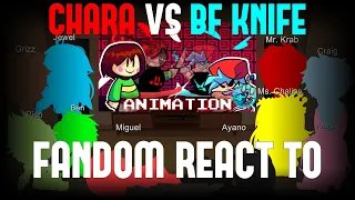Fandom react to Chara vs BF Knife Fight (Gacha Club)