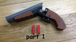 LEGO® double barreled shotgun sawed off tutorial by Jamblo (pt.1)