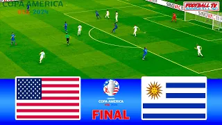 USA vs Uruguay - Final Copa America 2024 - Full Match All Goals - PES Gameplay PC [FL 24]