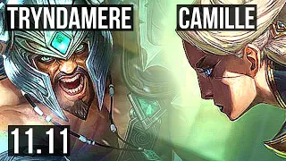 TRYNDAMERE vs CAMILLE (TOP) | Rank 4 Trynda, 6/0/2, 6 solo kills | KR Grandmaster | v11.11