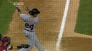 Cabrera hits three homers, drives in five