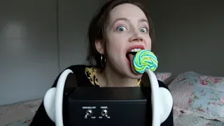 ASMR Intense Mouth Sounds | Eating A Lollipop | Ear To Ear Binaural | Whisper