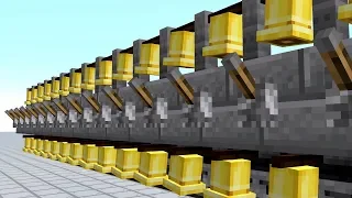 Most annoying redstone noise machine you can make in Minecraft - Bell Hell - 1.15 Snapshot 19w36