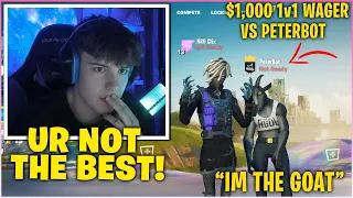 CLIX FINALLY Challenged PETERBOT To a 1v1 Wager For $1,000 Then This Happened! (Fortnite Moments)