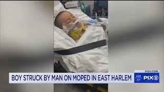 6-year-old boy struck by man on moped in East Harlem