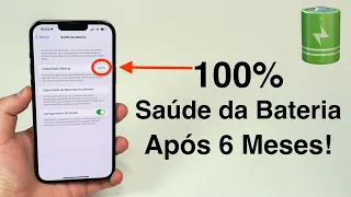 Saúde da Bateria do iPhone em 100% Após 6 MESES?!  Aprenda Como!!