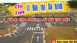 Chi tiết 11 bài thi sa hình sát hạch lái xe hạng B2. Hướng dẫn