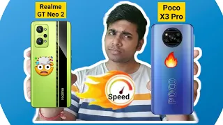 Realme GT Neo 2 vs Poco X3 Pro Speedtest, Ram Management Shocking Results OMG 🤯😱🔥