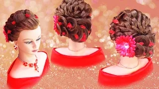 Свадебная прическа с лепестками. beautiful Wedding hairstyle with flowers. Капралова Ольга