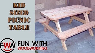 Project - How to build a kid sized picnic table out of 8 2x4's