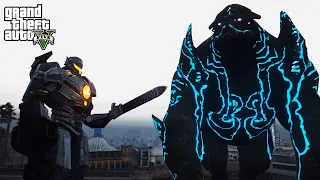 GTA 5 - Gipsy Avenger VS Kaiju (Leatherback) | Pacific Rim