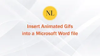 Insert Animated GIFs into your Microsoft Word documents