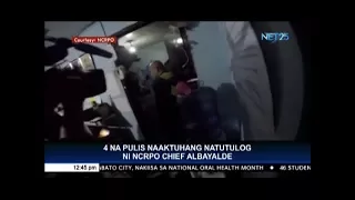 4 na pulis, naaktuhang natutulog ni NCRPO chief Albayalde