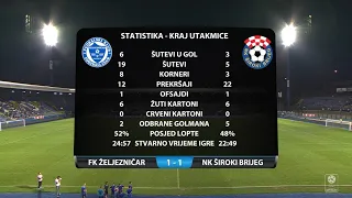 MTEL PREMIJER LIGA BIH (3. kolo): Željezničar - Široki Brijeg 1:1 / 31.07.2022.