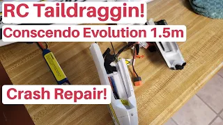 RC Taildraggin!: Post E-flite Conscendo Evolution 1.5m Crash and Repair!