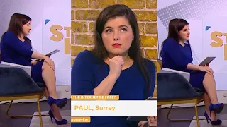 Storm Huntley Great Legs in Blue Dress & Heels - The Storm Huntley Show 24/4/2024