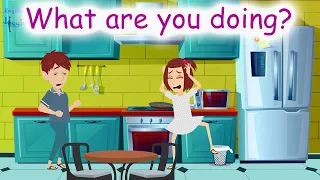 What are you doing? Present Continuous - Basic English Grammar Class