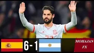 Spain vs Argentina | Friendly Match 6-1 All Goals & Highlights(27-03-2018) | FULL HD