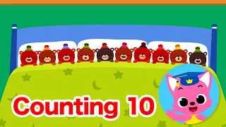 Ten in a Bed | Learn Numbers with Song for Kids | 15-Minute Learning with Baby shark