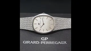 c1974 Girard-Perregaux men's ellipse vintage watch on an integrated bracelet.  Model ref' 9977RA