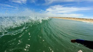 POV SURFING SMALL GLASSY WAVES - RAW GOPRO SURF (LANDES)