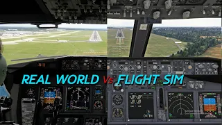 Microsoft Flight Simulator 2020 vs Real Life at Stansted | Boeing 737 Cockpit