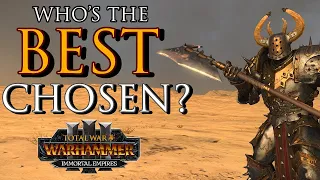 Which CHOSEN is the STRONGEST? - Champions of Chaos DLC Showdown Warhammer 3
