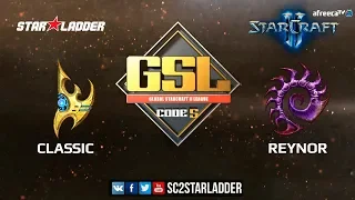 2018 GSL Season 3 Ro32, Group A, Match 1: Classic (P) vs Reynor (Z)