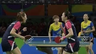 Yang Haeun/Jieon Jihee(KOR) vs Yumi/ZhouYH(SIN) Quarter Final Table Tennis Team 2016 | Hightlights