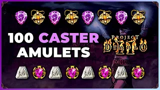 100 Caster Amulets - Made 1.5 hr with it! - PD2 Season 9