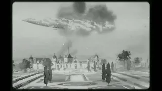 Zeppelin shot down over Château de Chantilly
