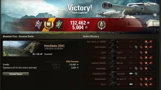 SU-122-44 Ace Tanker, Top Gun, 5K xp, 132,000 Credits - World of Tanks