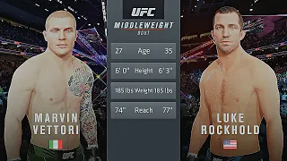 Marvin Vettori Vs. Luke Rockhold : UFC 4 Gameplay (Legendary Difficulty) (AI Vs AI) (PS5)