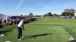 Hideki Matsuyama driver swing down the line @ Torrey Pines