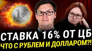 Ключевую ставку оставили 16%! Какой ждать КУРС ДОЛЛАРА И РУБЛЯ к лету 2024? Будущее экономики России