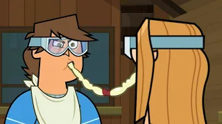 Total Drama Island (2023)- Lady And The Tramp Reference +  Colorful Puke Rain