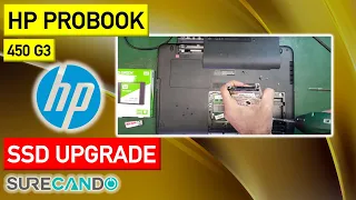 HP ProBook 450 G3 How to Upgrade to SSD and Install Remove Hard Drive