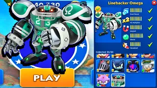 Sonic Dash - Linebacker Omega New Character Unlocked Update - All Characters Unlocked Gameplay