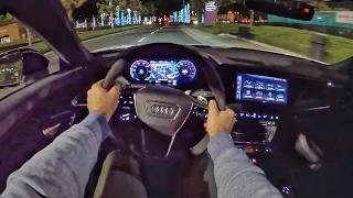 2022 Audi e-tron GT Performance Pack POV Night Drive (3D Audio)(ASMR)