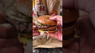 Mixing McDonald’s Big Mac & Burger King Whopper together into 1 Burger!!🤯