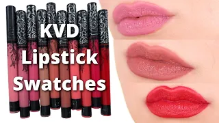 KVD Vegan Beauty Everlasting Liquid Lipstick Swatches - My Collection