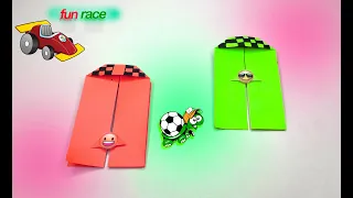 Paper Racing Game - DIY Paper Craft - Easy Paper Craft For Kids - Fun With Paper Game