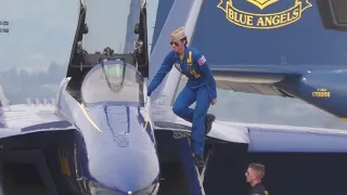 Blue Angels at Point Mugu NAS Airshow. See Female Pilot LT. Amanda "Stalin" Lee. 2023. 4K 60fps