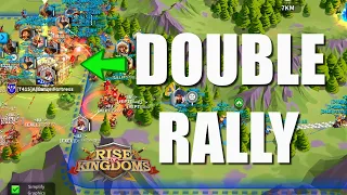 Defending fortress from double rally with large amount of field fights in Rise of Kingdoms