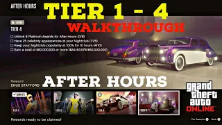 After Hours Tier 1-4 Career Progress Explained | Celebrity Appearnce + Platinum Awards | GTA Online