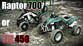 Yamaha YFZ 450 or Raptor 700? Our thoughts from the trails! #savesportquads